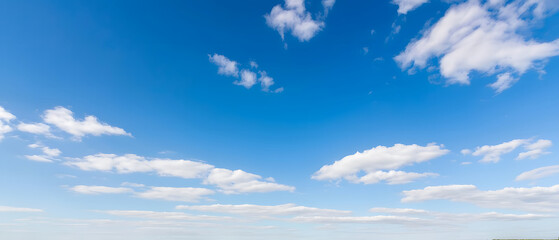 Wall Mural - blue sky with flowing cloud shapes, soft and bright lighting, realistic