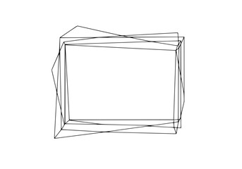 Poster - Geometric shapes in abstract design with graphic elements and lines for modern art