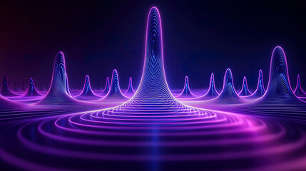 futuristic and technological background of glowing particle patterns