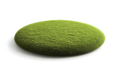 lush green grass tuft, isolated, studio, white background, environmental design