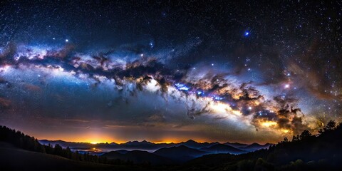 Majestic Milky Way Galaxy & Starry Night Sky - Documentary Photography