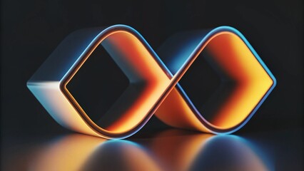 3d glass streamline design element, abstract pipe shaped wave, 3d rendering, digital curve art, mode