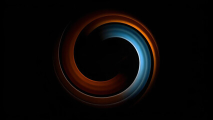 Leinwandbilder - Abstract circle shapes with gradient isolated on black background. Fluid vivid gradients for banners. Modern trendy design. Liquid shape. Colorful bright neon template