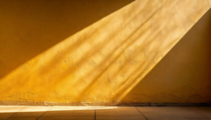 Wall Mural - abstract yellow color gradient studio background for product presentation. empty room wall and floor