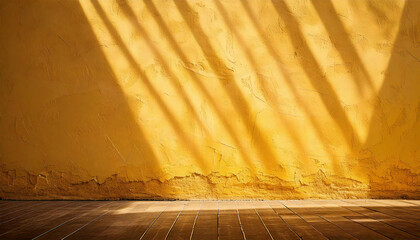 Wall Mural - abstract yellow color gradient studio background for product presentation. empty room wall and floor