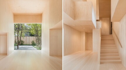 Poster - Minimalist Wooden Interior Design Showcase