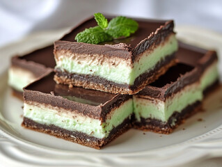 Wall Mural - Layered Chocolate Mint Bars