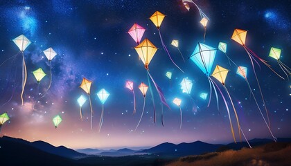 Wall Mural - stars and clouds