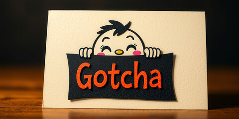 Fototapete - A yellow sign with a cartoon face and the words 