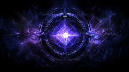 Poster - Mystic Energy Orb Glowing Purple Cosmic Design