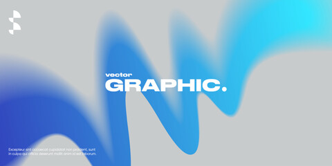 Poster - geometric background with gradient shapes and blur effect.