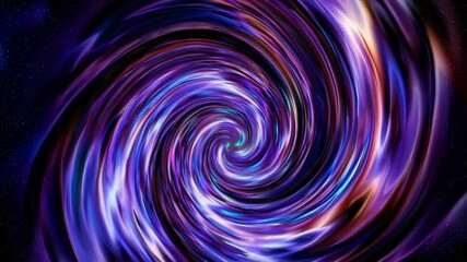 Poster - Vibrant abstract swirl of blue and orange colors, cosmic energy flow concept
