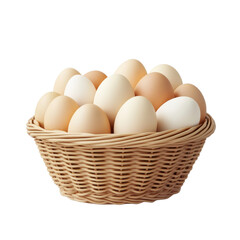 Aufkleber - A wicker basket holds a collection of eggs