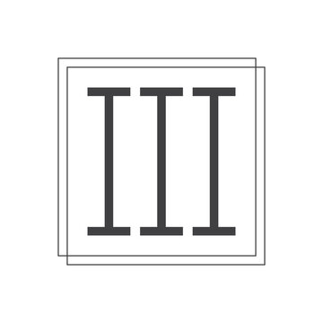 initial monogram logo with circle,Poligon,square style design
