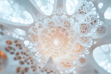 Poster - A fractal-inspired kaleidoscope of repeating shapes and colors.