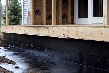Poster - Foundation preparation for new home construction project