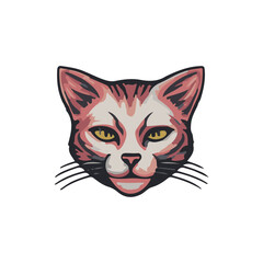 cute cate character vector logo design
