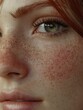 © Elena - Fair Skinned Female With Red Freckles Close-Up