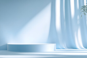 Wall Mural - wall interior background, studio and backdrops show products. with soft light shadow from window col