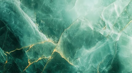 Wall Mural - Abstract marble background. The texture of green turquoise sea marble with gold veins. Abstract luxury background for wallpaper