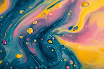 Poster - A swirling vortex of vibrant colors resembling liquid paint in motion.