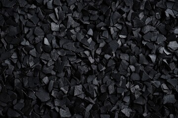 Poster - Dark gray noise pattern featuring black granules for sleek monochrome banners, headers, or wallpaper backgrounds in modern design projects