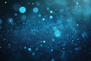 Poster - Luminous blue abstract forms on textured dark backdrop, perfect for banners and headers, offering ample text space and visual intrigue for creative projects and marketing materials