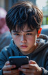 © Dwi - kids is addicted to a smartphone, bad behavior due to addiction using a smartphone