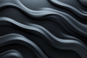 Poster - Textured dark backdrop with grainy black and gray gradient, showcasing a noise-like monochrome pattern, ideal for banner or wallpaper design in modern aesthetics