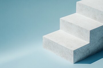 Aufkleber - Modern Geometric Design Crisp White and Cool Gray Concrete Blocks for Visual Merchandising and Minimalist Interior Styling in Contemporary Architecture