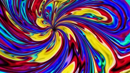Poster - Vibrant abstract swirl with multicolored waves, vivid colors. Creativity and art concept