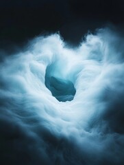 Poster - Ethereal Cloud Aesthetics Captivating Azure Vortex in Dreamy Atmospheric Textures - Perfect for High-Impact Visual Marketing and Innovative Design Concepts in Modern Tech