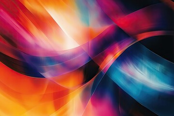 Poster - vibrant abstract design featuring rich color palette with dynamic shapes and forms reflecting energy and creativity