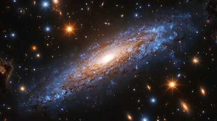 Wall Mural - a stunning galaxy filled with vibrant nebulae and distant stars