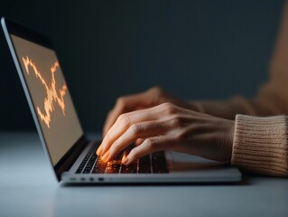 Aufkleber - Crypto Trading Insights South Asian Woman Analyzing Live Exchange Platform