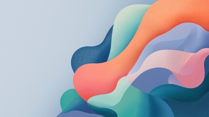 Poster - Visionary Abstract Patterns Showcasing Globalization with Vibrant Colors and Fluid Shapes for Creative Projects
