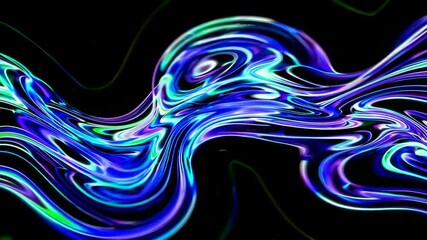 Poster - Colorful abstract swirling pattern with vibrant neon lights, digital artwork. dynamic energy and creativity concept
