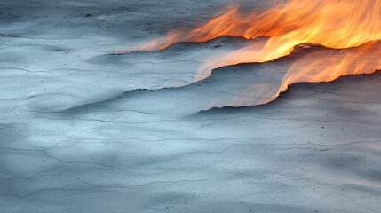 Poster - Vivid Contrasts of Light and Shadow Created by Abstract Natural Elements in a Unique Landscape Scene