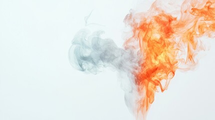 Poster - Whimsical Arrangement of Fire and Smoke Elements with Vibrant Colors and Abstract Patterns