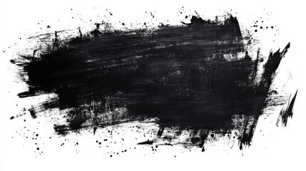 Poster - Abstract Black Paint Splatters Graphic Design