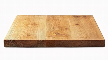 Poster - Smooth Wooden Table Top Isolated on White Background for Display