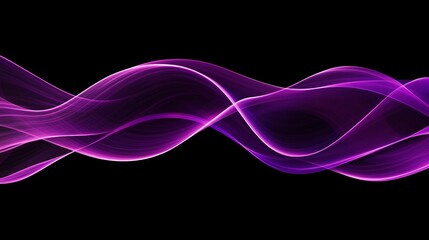 Aufkleber - Beautiful purple abstract waves flowing across a dark backdrop.