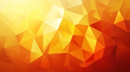 Aufkleber - Warm and vibrant orange abstract geometric background with triangular shapes.