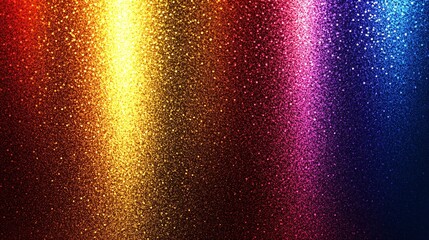Aufkleber - Vibrant abstract background featuring shimmering glitter in gradients of gold, purple, and blue.