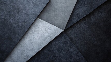 Aufkleber - An abstract composition of dark gray and light gray textured surfaces creating a geometric interplay.