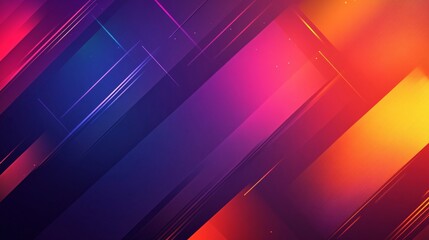Poster - An abstract composition with vibrant gradients in purple, pink, and orange hues creating a dynamic visual experience.