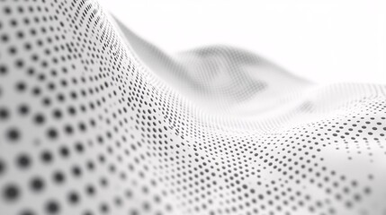 Aufkleber - Abstract monochrome waves with dotted texture creating a dynamic visual effect.