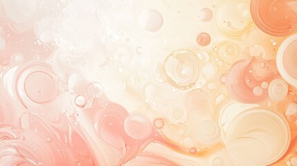 Aufkleber - An abstract background featuring soft swirls of peach and cream tones with circular patterns, evoking a serene atmosphere.