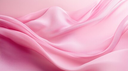 Poster - Soft pink fabric folds creating a smooth textured background for elegant design and artistic presentations.