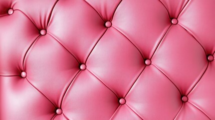 Poster - Soft pink tufted leather texture background with buttons creating a luxurious and elegant feel suitable for stylish design projects.